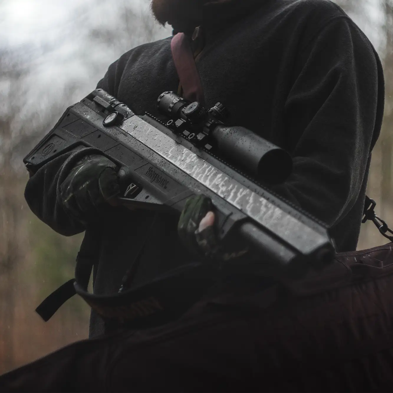 Benjamin Bulldog M357 BPBM3S BPBM3KA Outdoor Lifestyle Man Walking Through Yard Idle